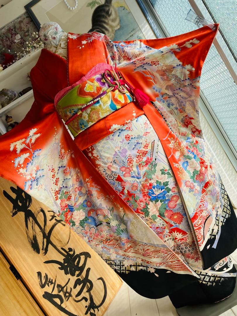 【F67お得用 早い者勝ち！振袖 袋帯 帯揚げ 帯締め 重ね襟 セット 】