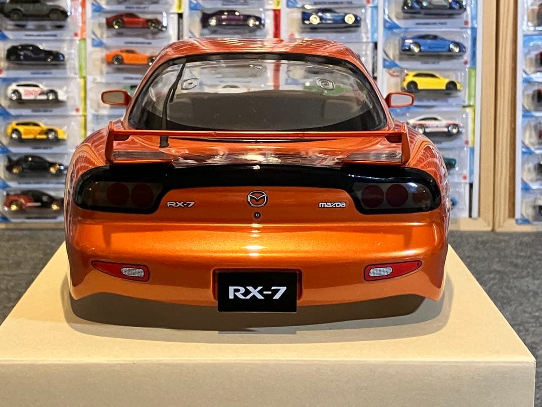 タミヤ ラジコン マツダRX-7 塗装済 スペアボディ メタリックオレンジ
