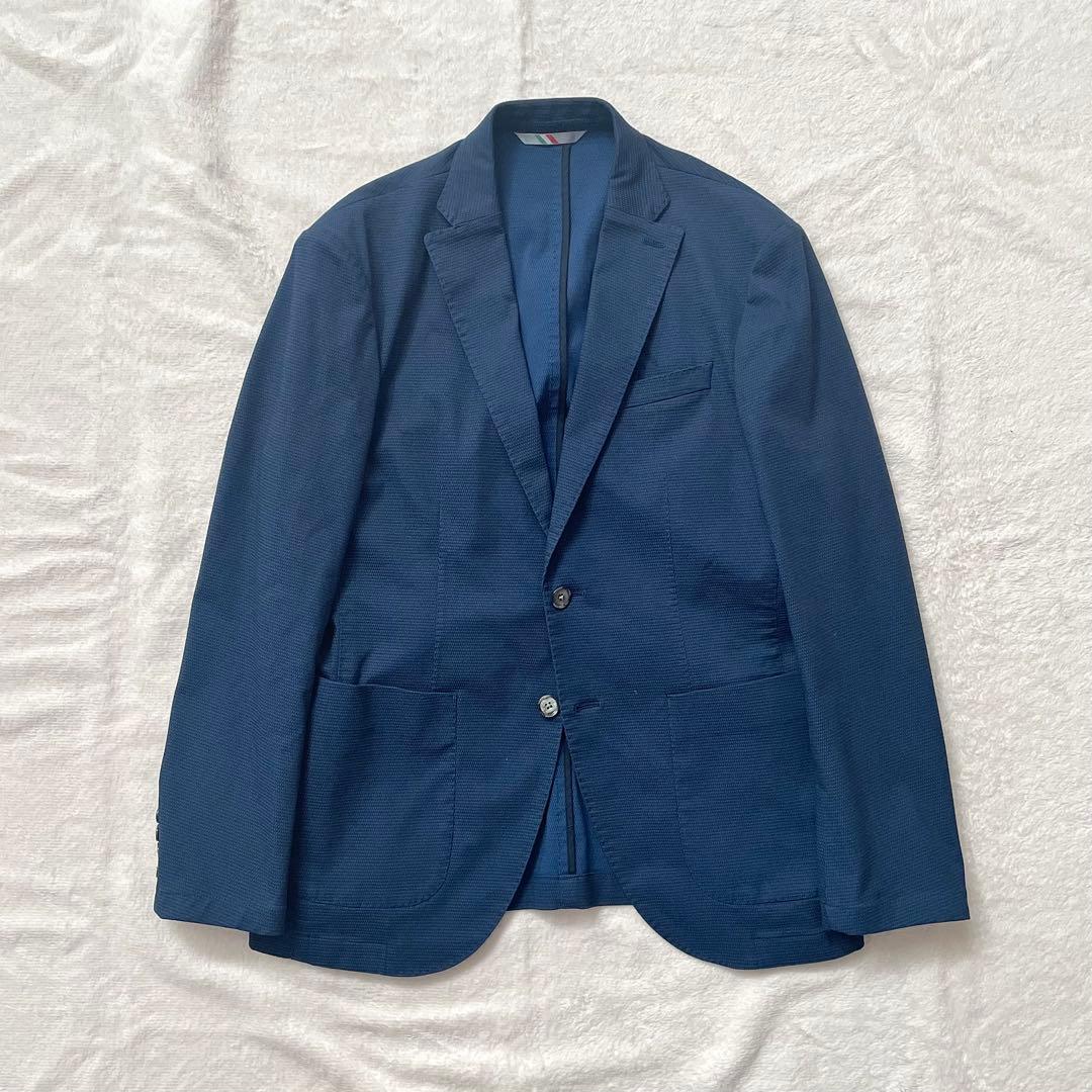 美品 INTERMEZZO テーラードジャケット アンコン イタリア M 綿ポリ