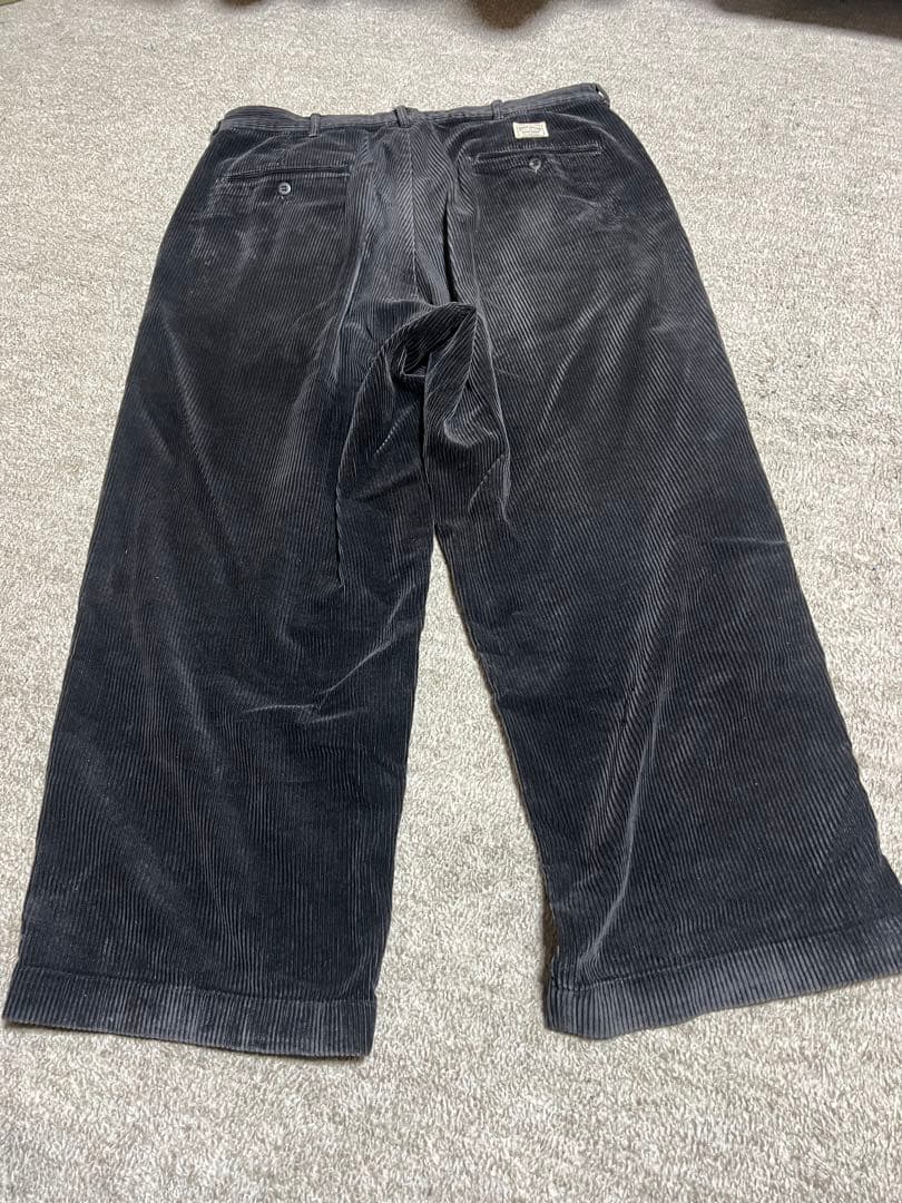 polo ralph lauren USA製 ツータックコーデュロイ黒