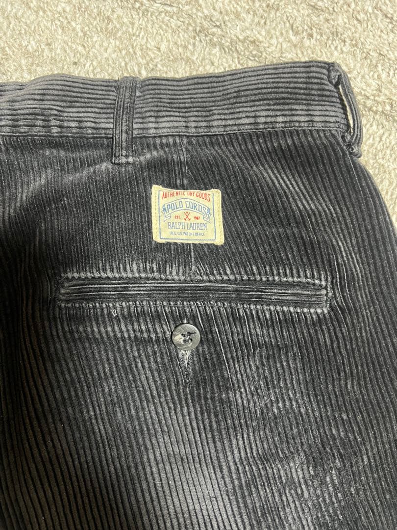 polo ralph lauren USA製 ツータックコーデュロイ黒
