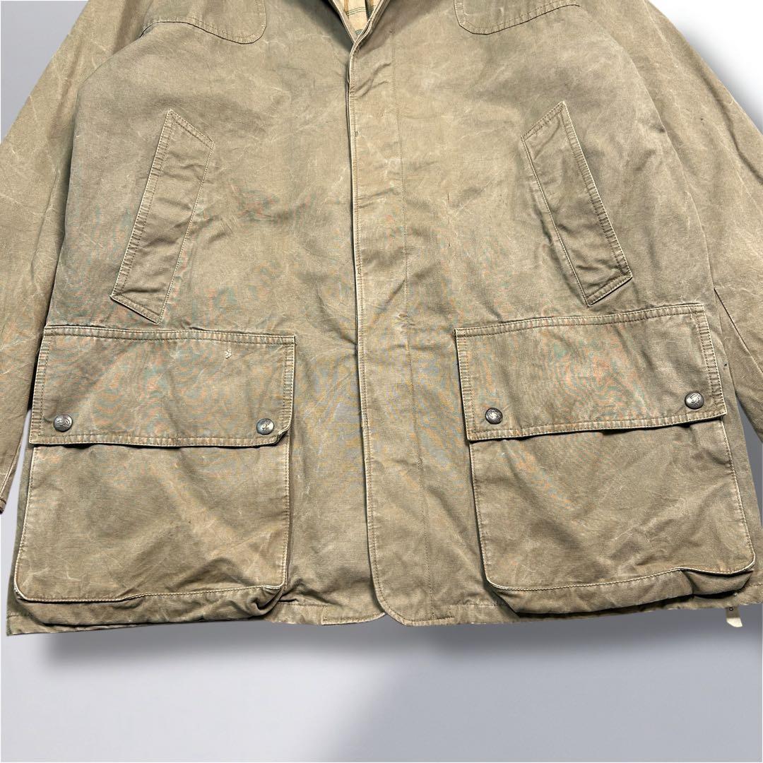 80'sHunting jacketフランス製XL襟コーデュロイ動物ボタン