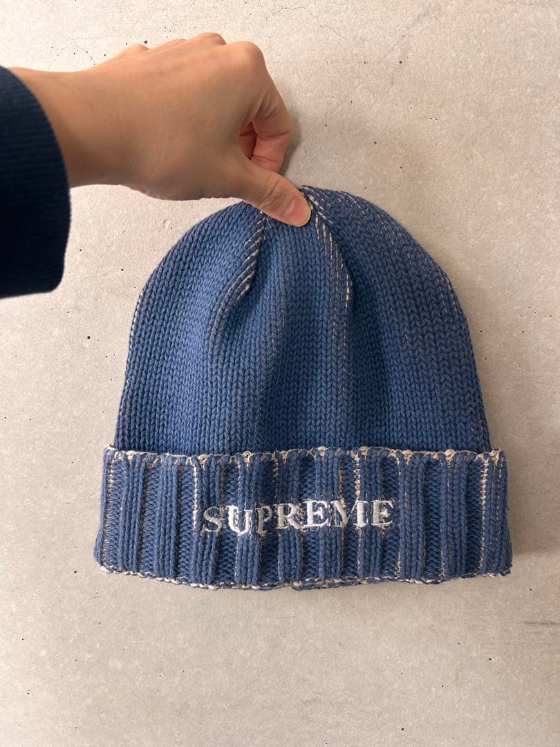 Supreme 22SS Overprint Beanieネイビー