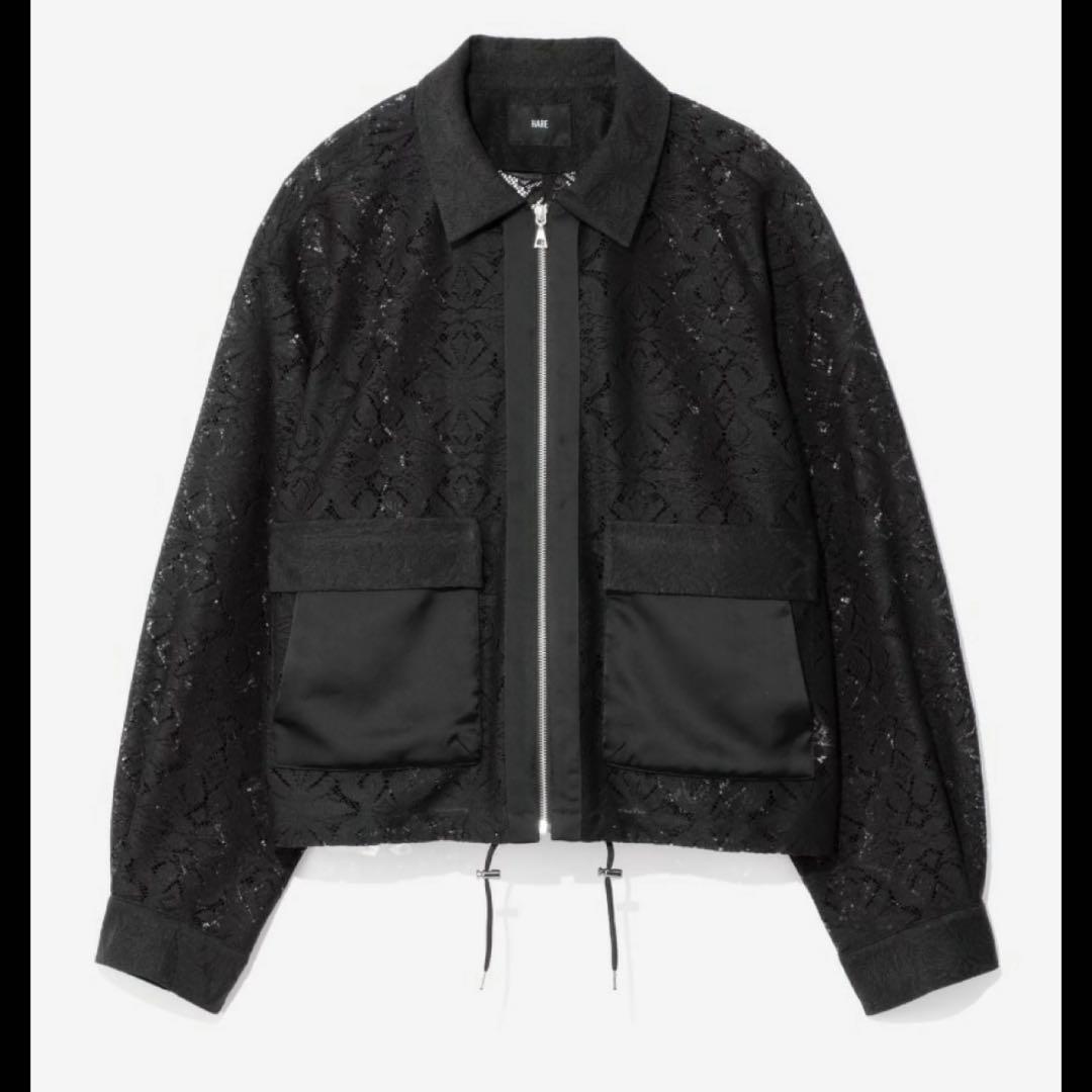 HARE ハレ フラワーレースブルゾン 完売品 ブラック ジャケット アウター