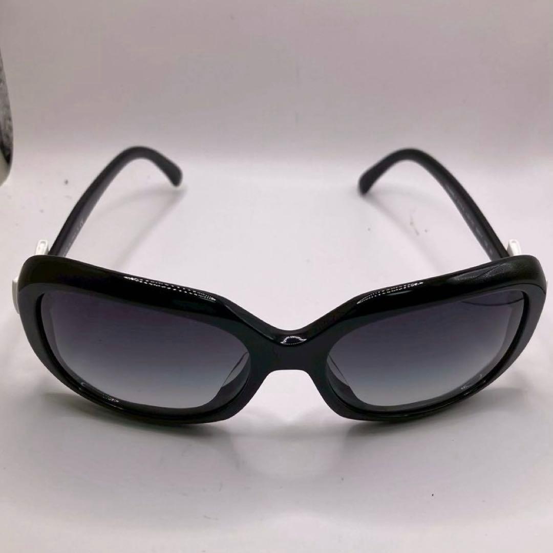 CHANEL シャネル サングラス ココマーク リボン ブラック　白　箱付き
