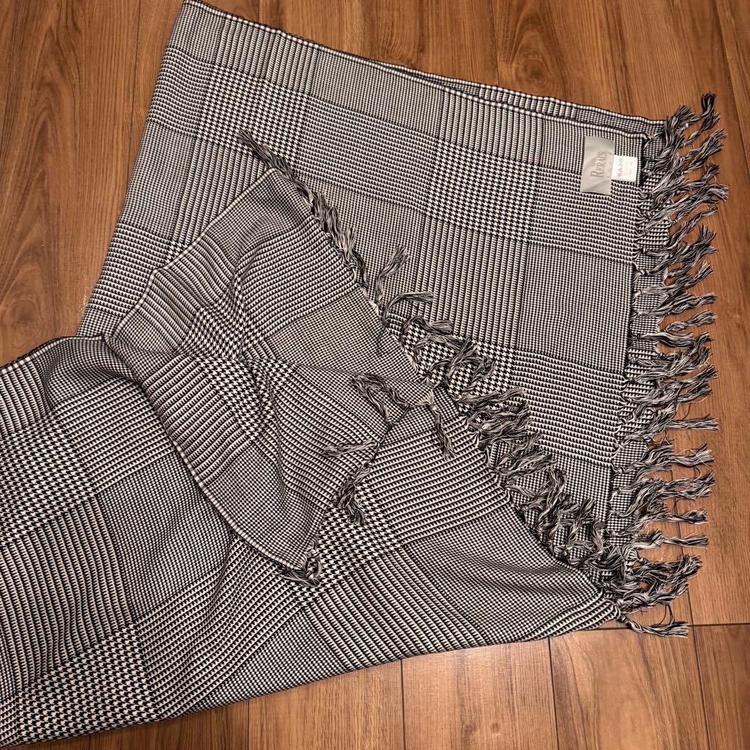THE RERACS ザリラクス　シルク100 グレンチェック　超大判ストール