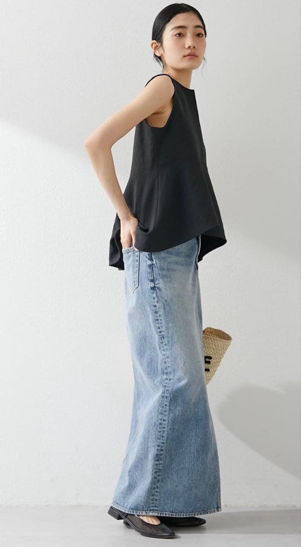 え*り様 【Whim Gazette】デニムスリットスカート 38 定価30,8