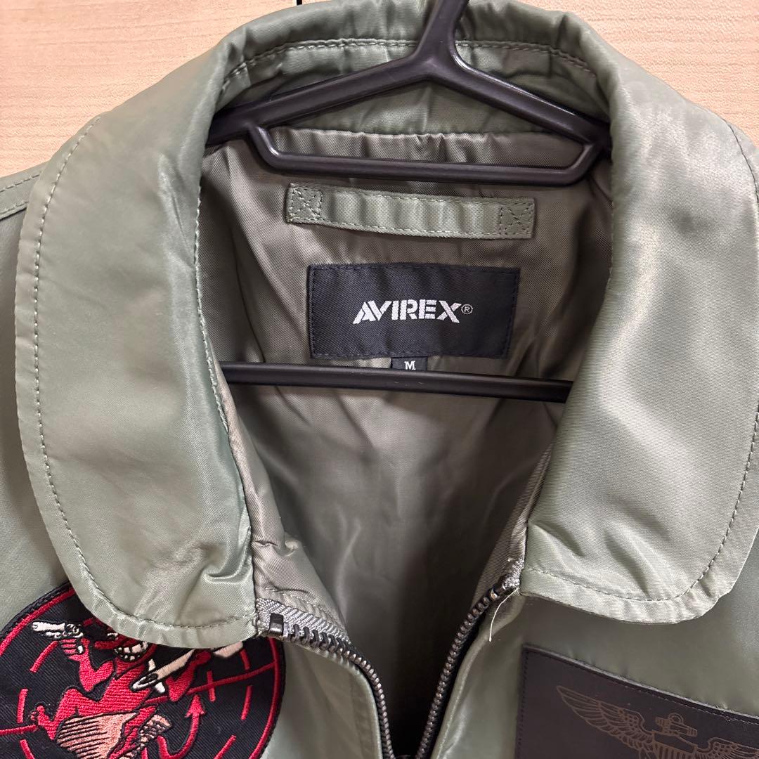 【YF-29】AVIREX MA-1ジャケット Mサイズ オリーブグリーン