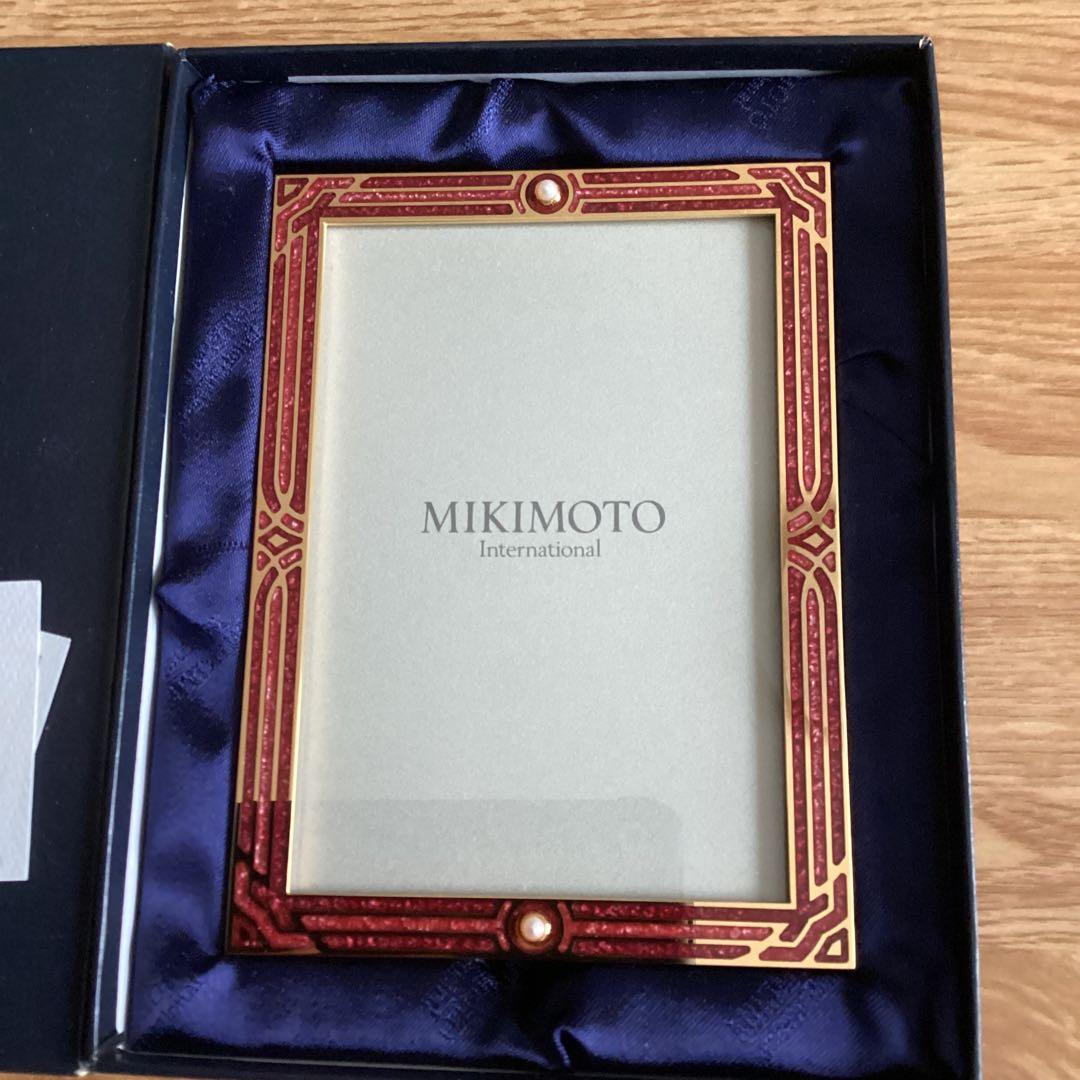 MIKIMOTO フォトフレーム ゴールドと赤