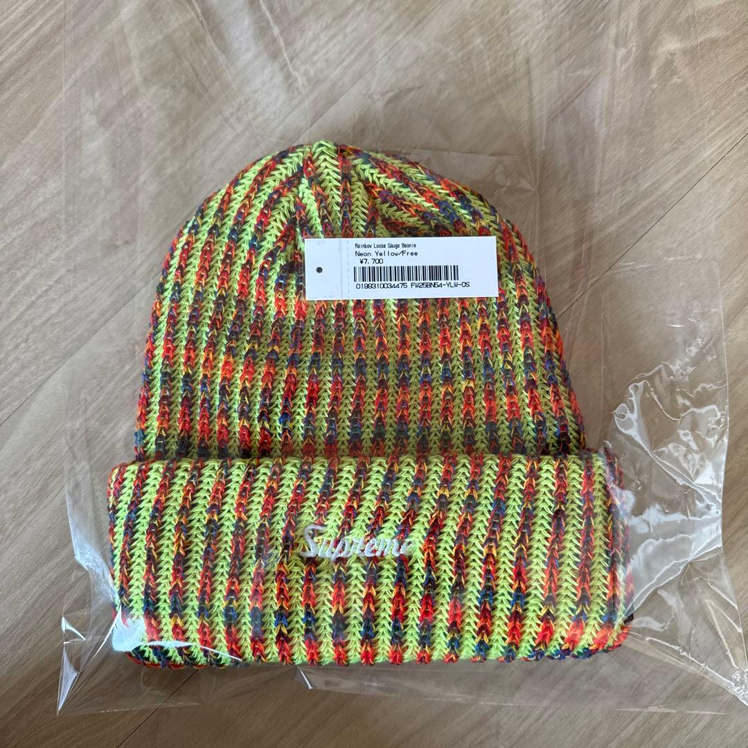 新品 Supreme Rainbow Loose Gauge Beanie