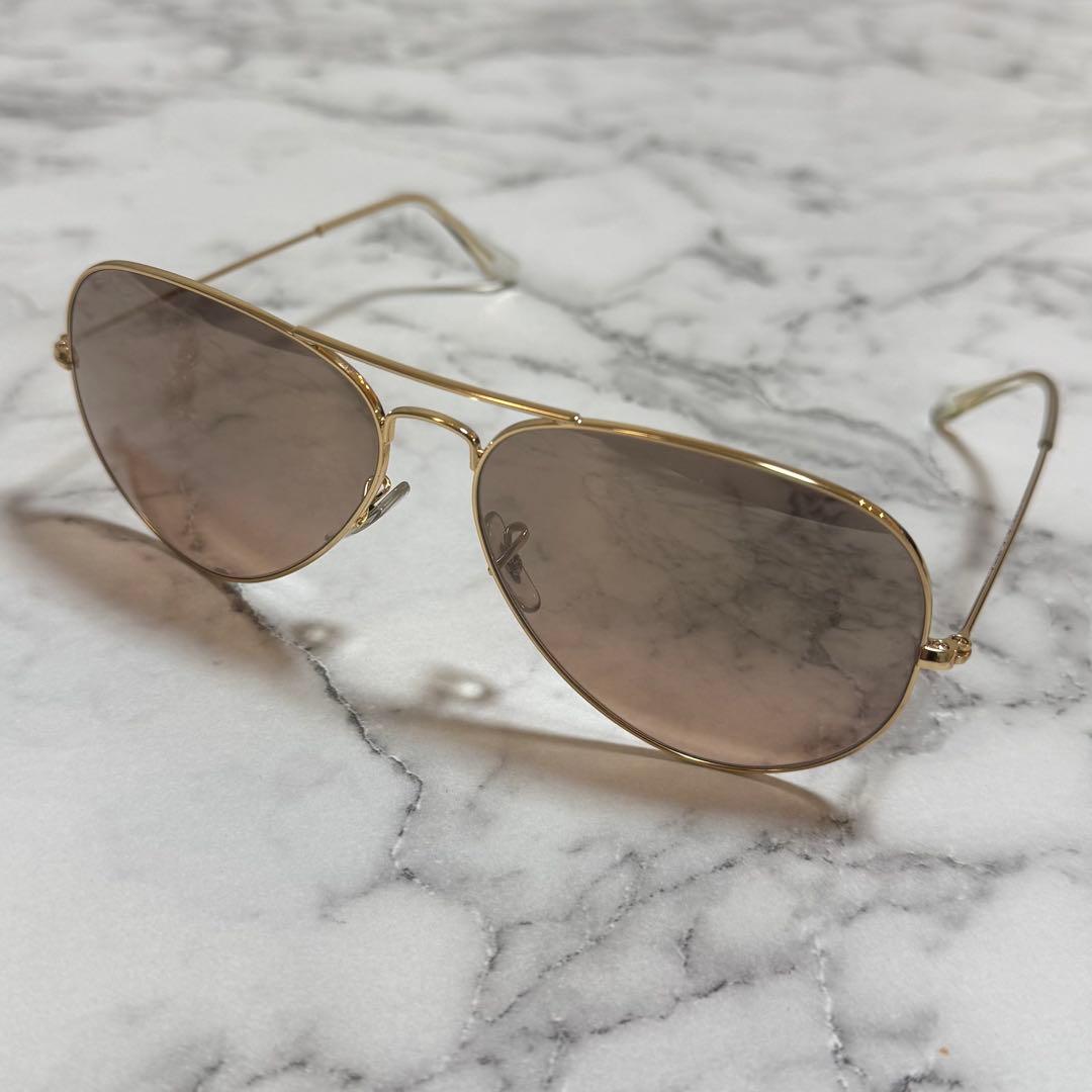 Ray-Ban アビエーター サングラス ブラウン