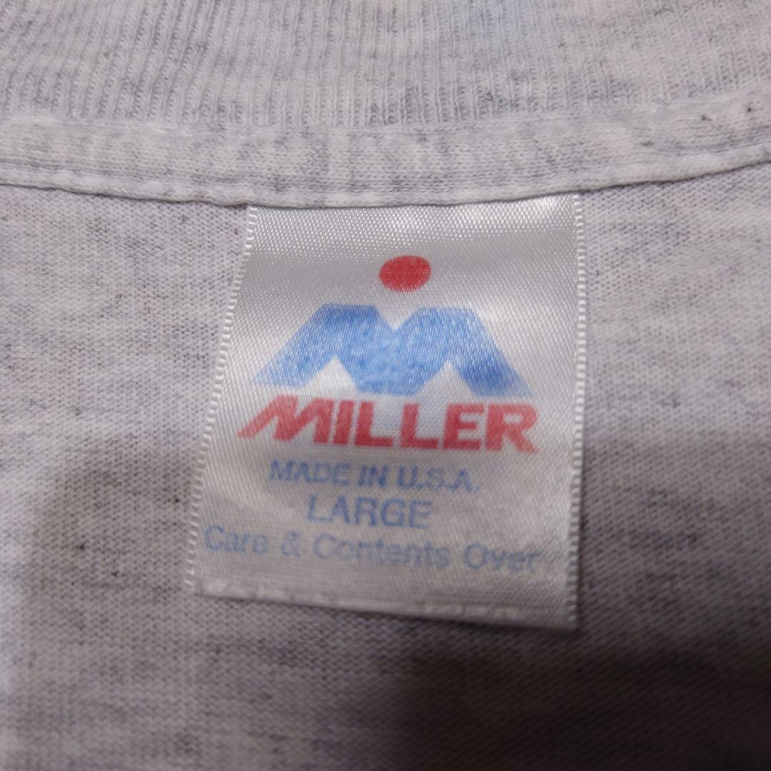 USA製90sMILLERビッグプリントTシャツ　オールドサーフシングルステッチ