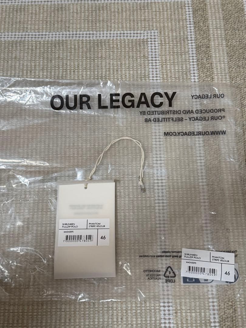 新品　ourlegacy Shrunken Fullzip Polo 46
