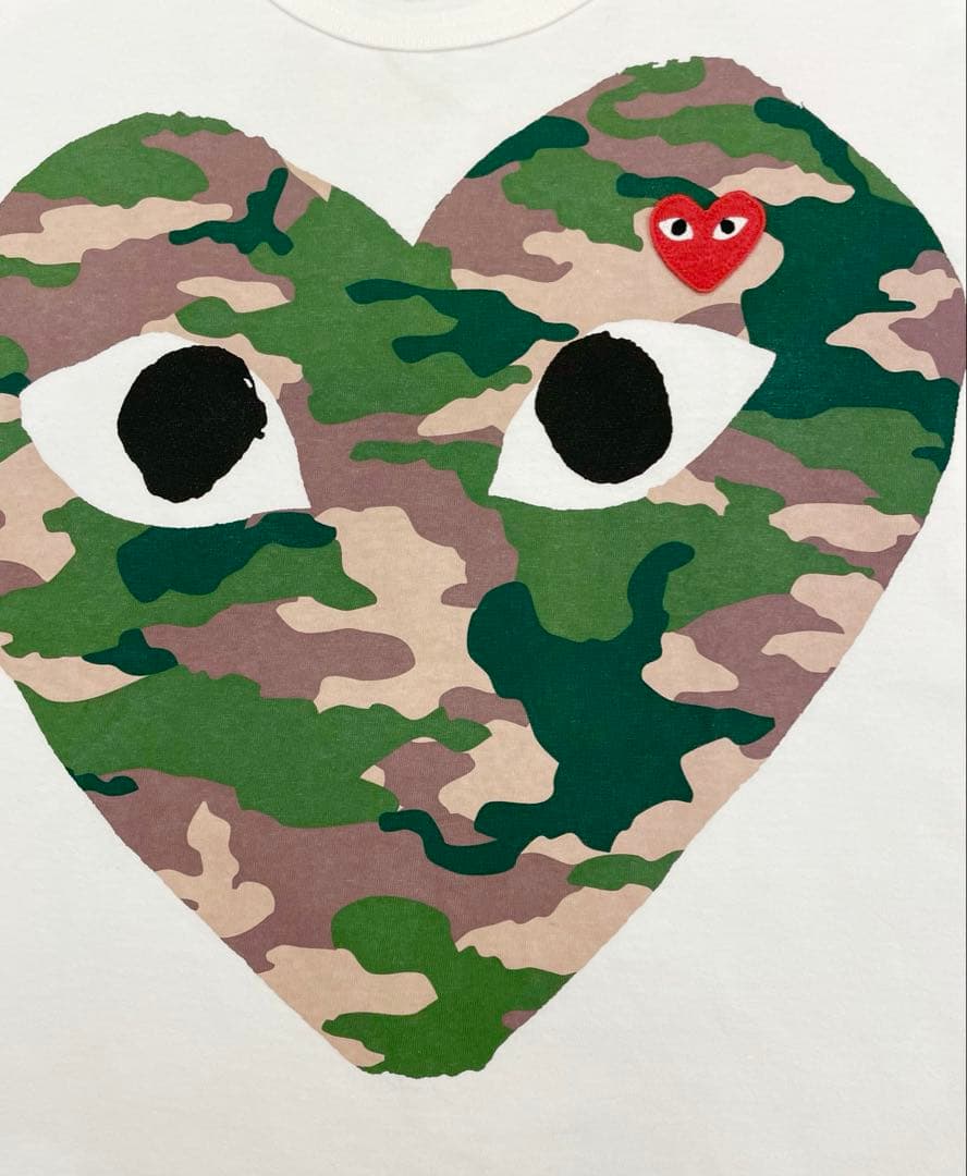 PLAY COMME des GARCONS カモフラージュハートTシャツL