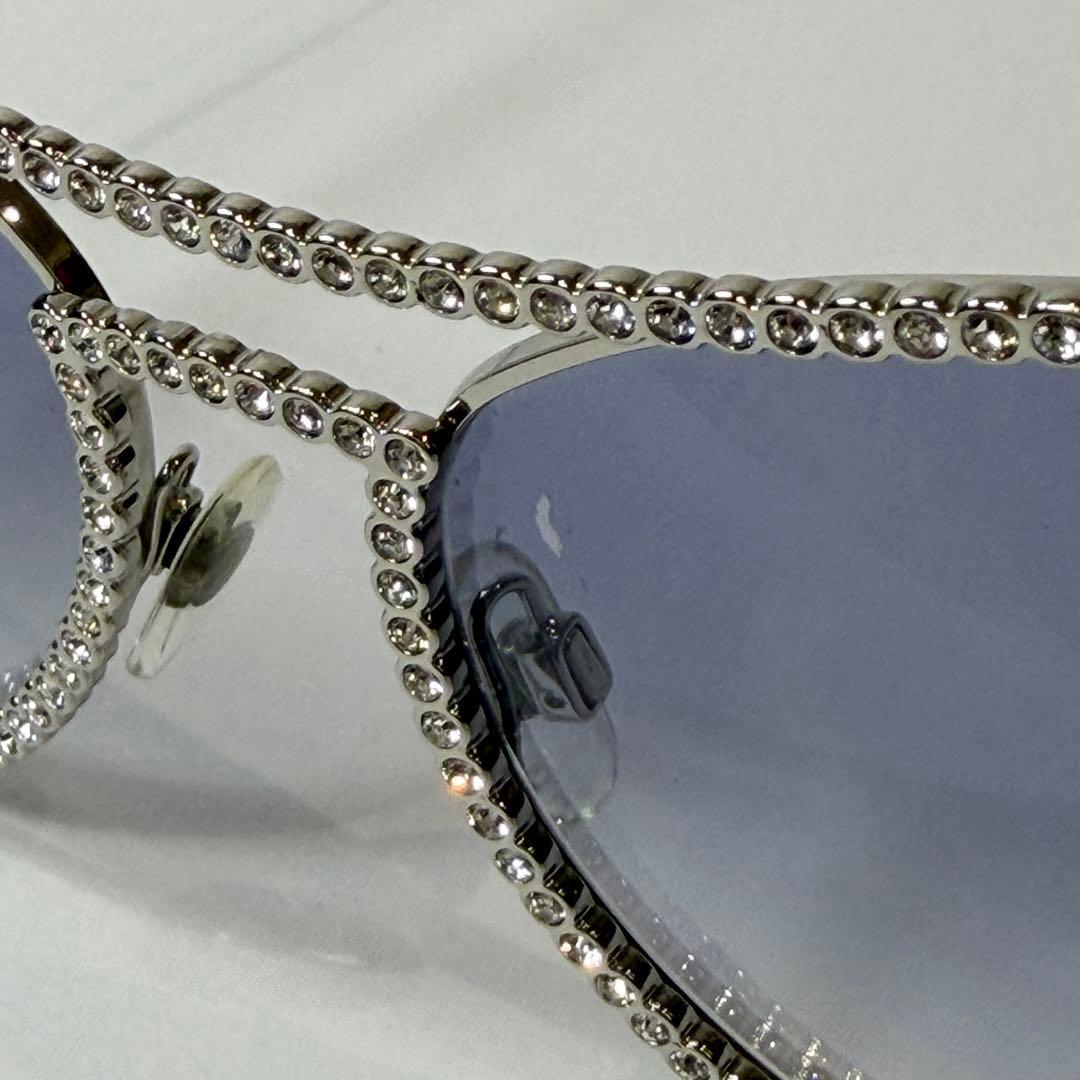 CHANEL ラインストーン アビエーター 71108 サングラス 付属品完備