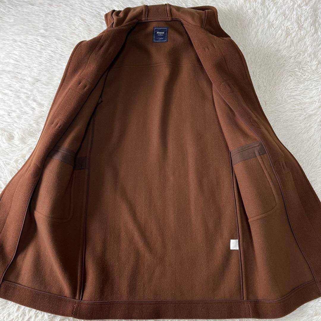 【美品】Kent ケント　ヘリンボーン　ウールロングダッフルコート