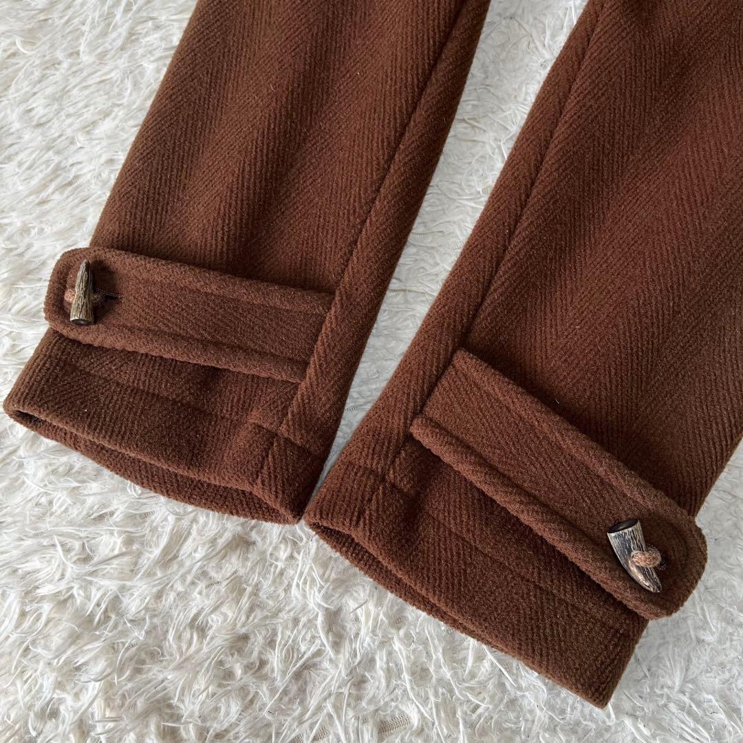 【美品】Kent ケント　ヘリンボーン　ウールロングダッフルコート