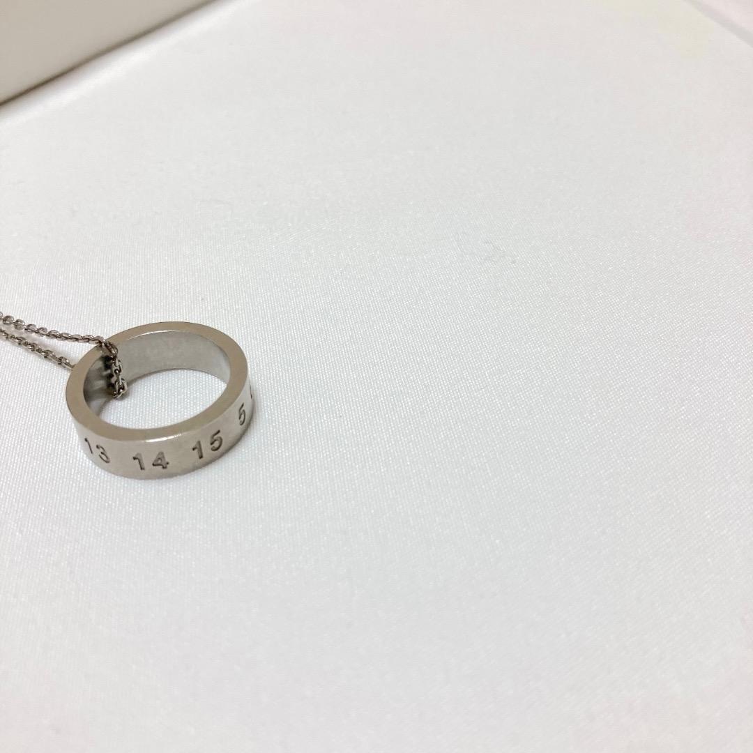 新品 25ss マルジェラ ナンバリングリングネックレス 銀シルバー 18297