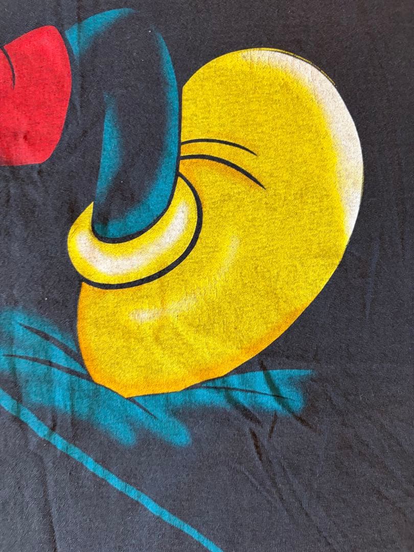 か*ー様 【90s USA製】ディズニー ミッキーマウス Tシャツ XL ブラッ