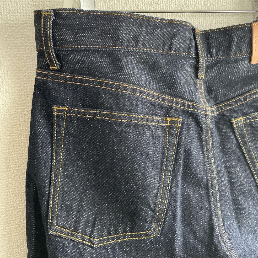 congés payés ‧̍̊·̊ パンツ　デニム　テーパード　赤耳　レザーパッチ