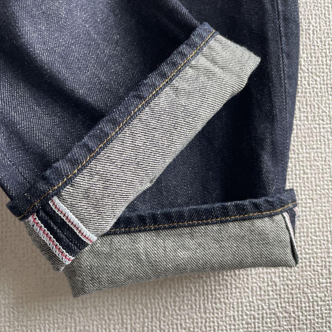 congés payés ‧̍̊·̊ パンツ　デニム　テーパード　赤耳　レザーパッチ