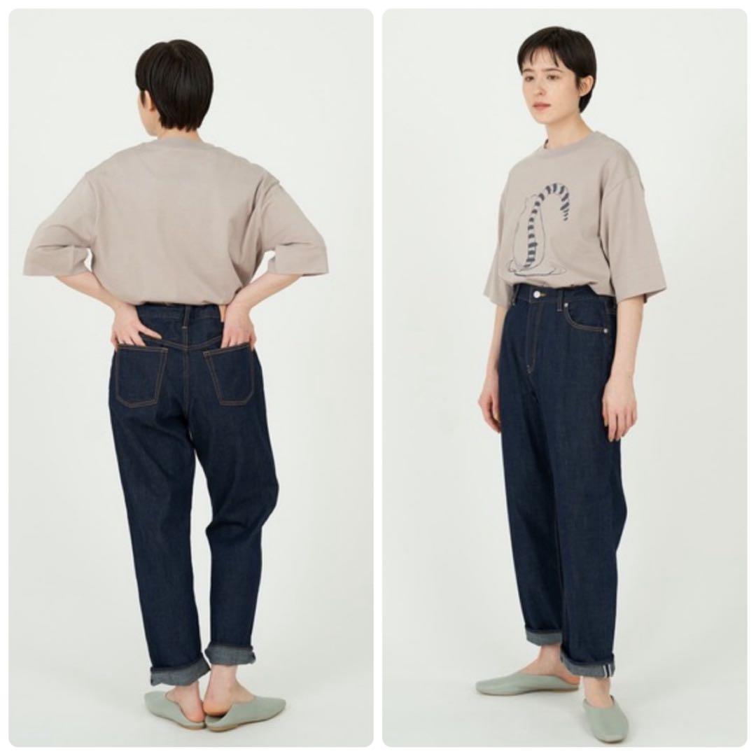 congés payés ‧̍̊·̊ パンツ　デニム　テーパード　赤耳　レザーパッチ