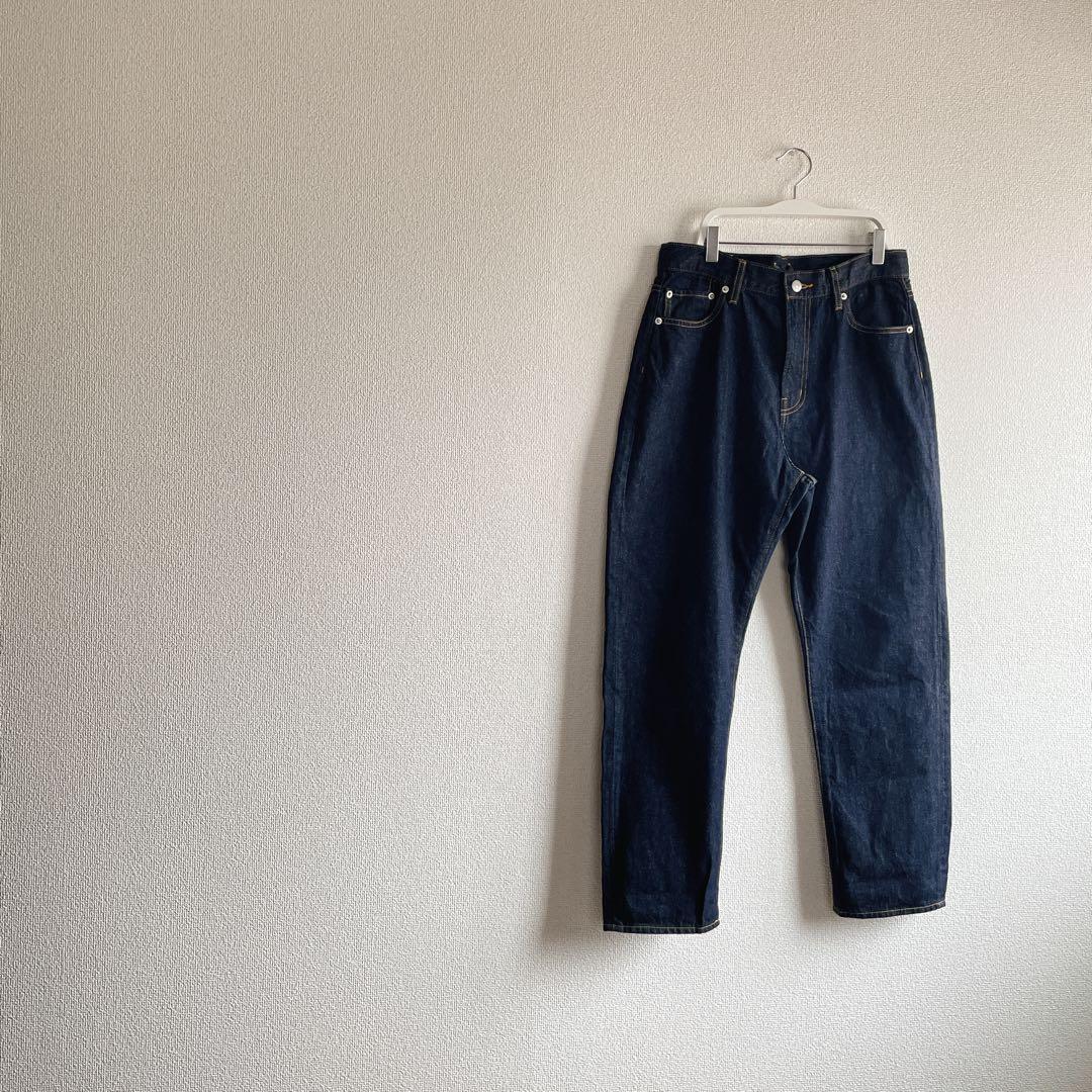 congés payés ‧̍̊·̊ パンツ　デニム　テーパード　赤耳　レザーパッチ