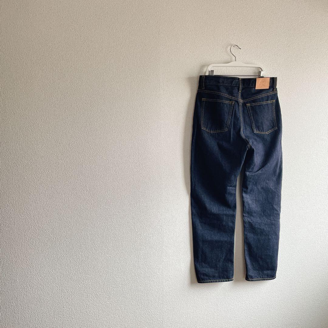 congés payés ‧̍̊·̊ パンツ　デニム　テーパード　赤耳　レザーパッチ