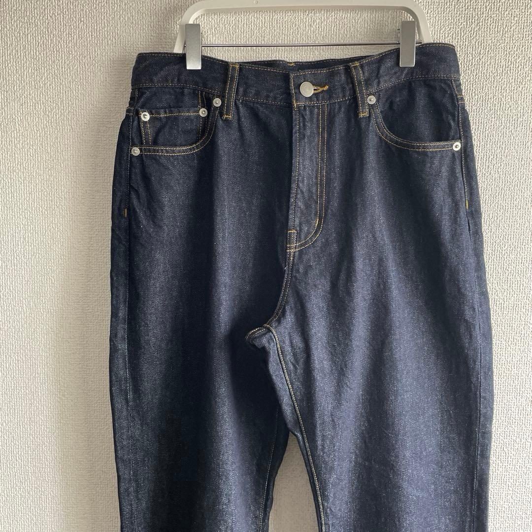 congés payés ‧̍̊·̊ パンツ　デニム　テーパード　赤耳　レザーパッチ