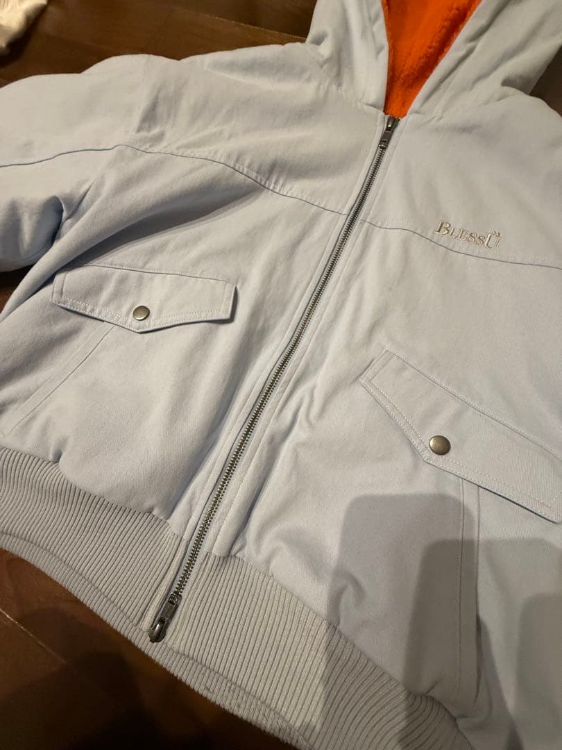 BlessU AVTIVE ZIP UP ジャケット　ライトブルー　最終値段