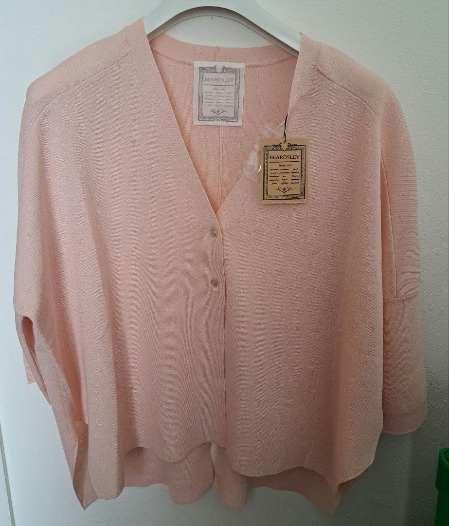 最終お値下げ！【新品】BEAREDSLEY サラッとカーディガン　ピンク色