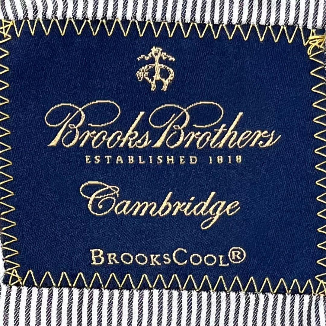 未使用級 ブルックスブラザーズ Cambridge モヘア混 紺ブレ 銀釦 50