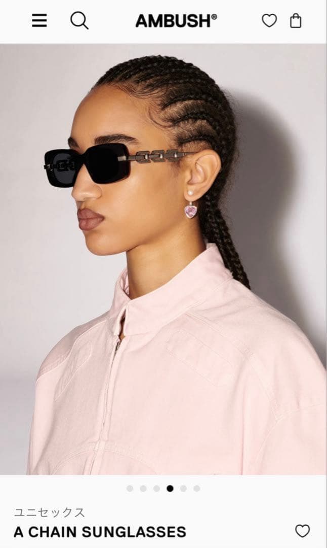AMBUSH A CHAIN SUNGLASSES ブラック