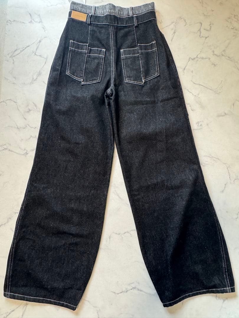 新品⭐︎willfully double belt side tuck denim