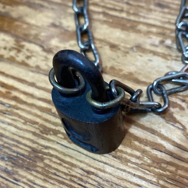 激レア! 初期 GARA ガラ 木製 南京錠 ウッド パドロック ネックレス