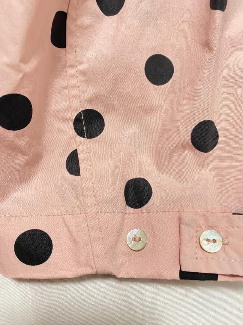 【ZARA】 ドットプリントジャケット ライトピンク M 水玉