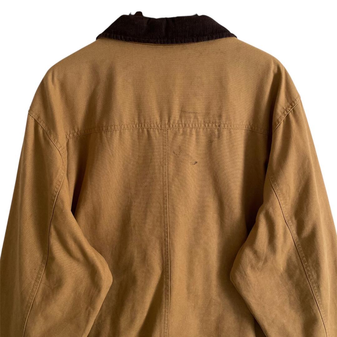 【ランズエンド】ハンティングジャケット カバーオール 中綿 キャメル 2XL