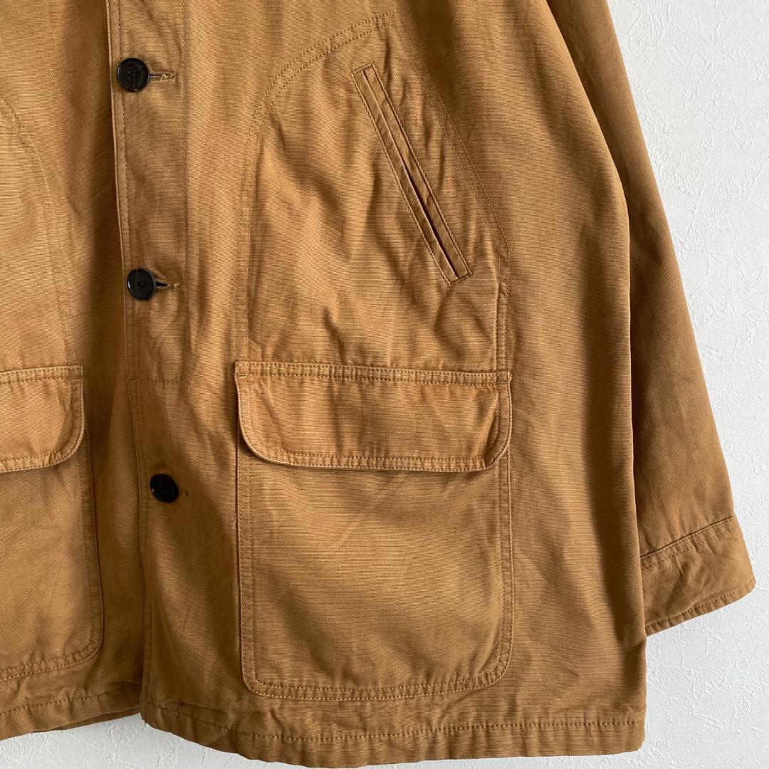 【ランズエンド】ハンティングジャケット カバーオール 中綿 キャメル 2XL