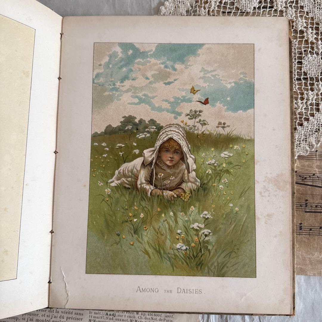稀少アンティーク美しい挿絵の絵本　洋書ヴィクトリアン古書アーネストニースター絵本