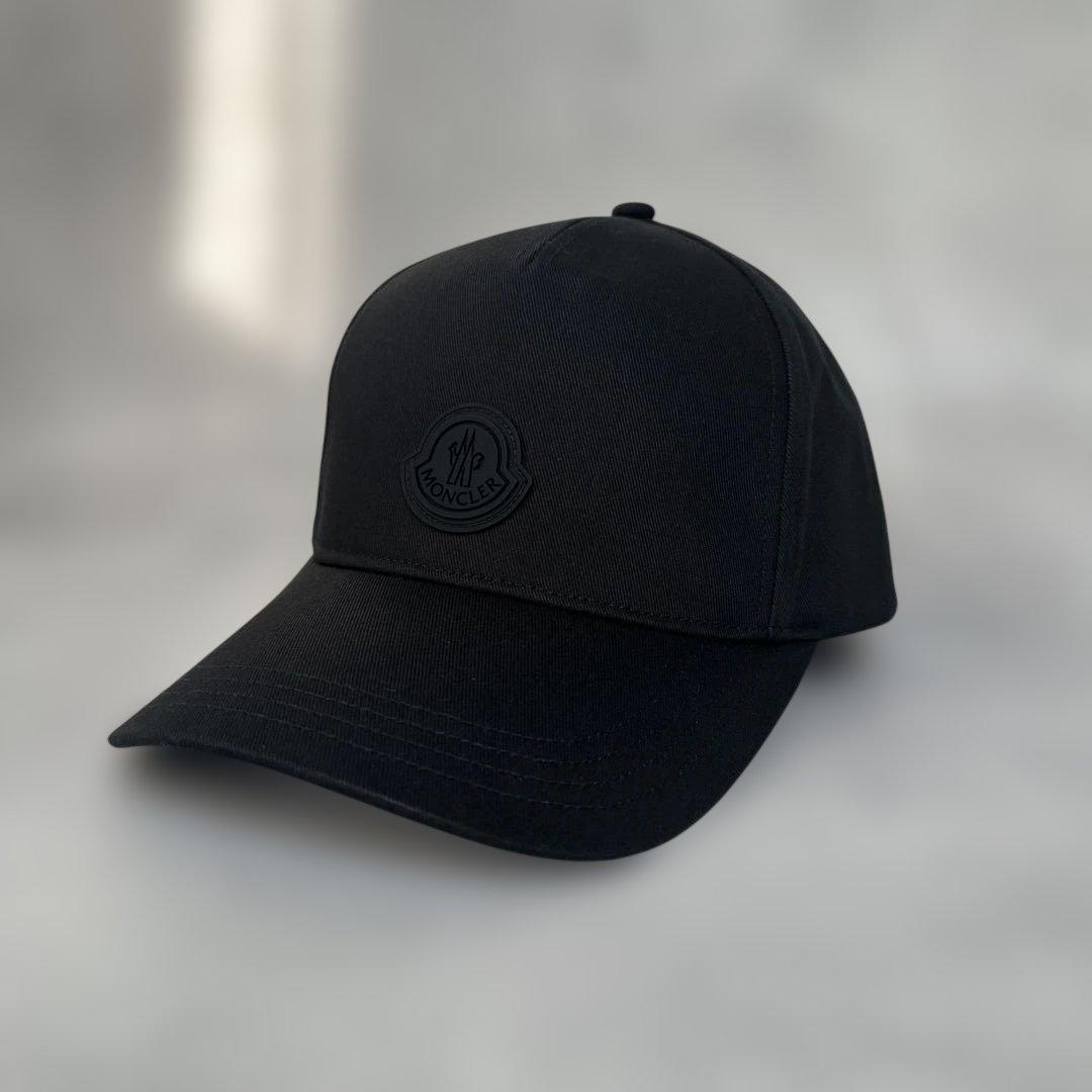 MONCLER モンクレール ロゴ ベースボールキャップ 帽子 黒 メンズ