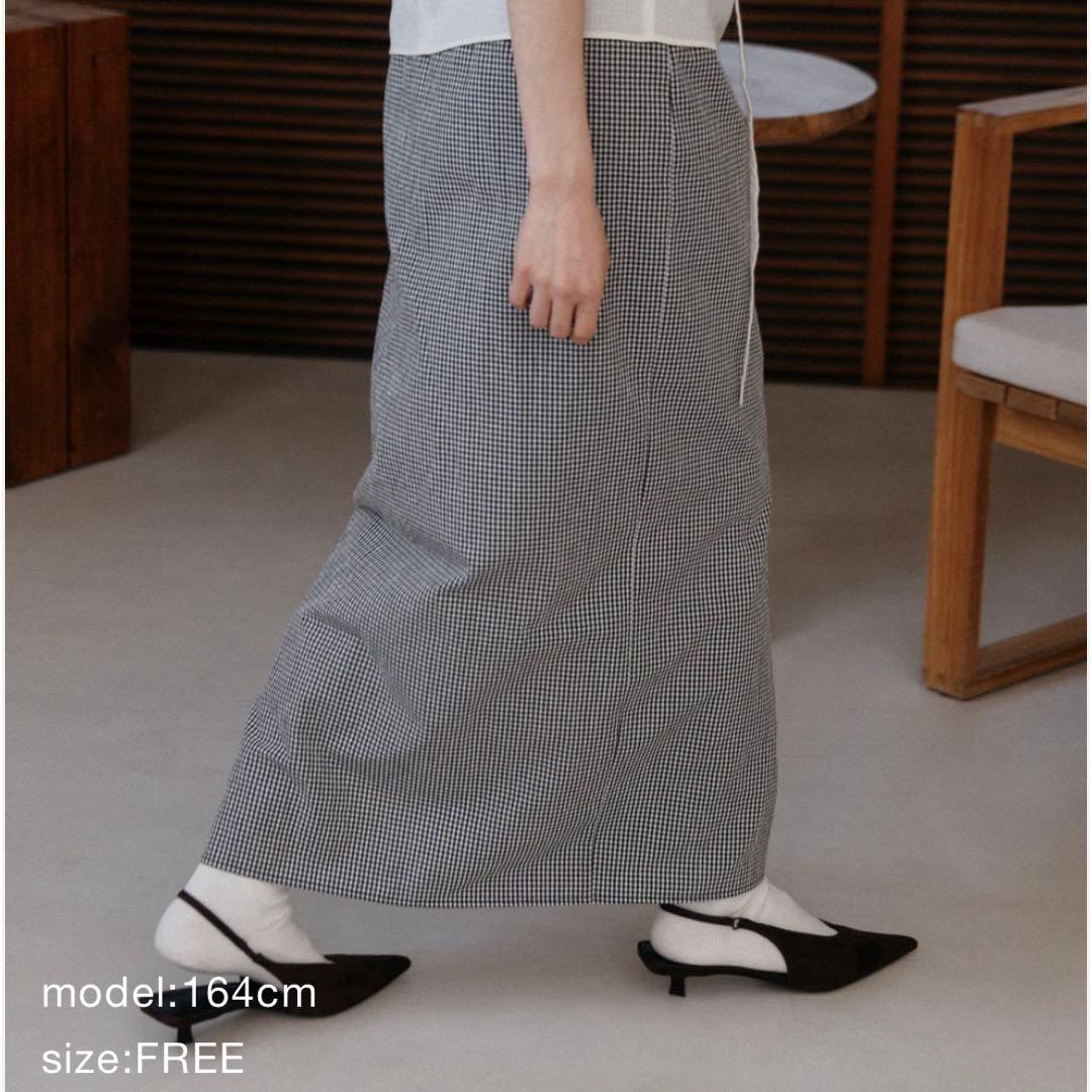 muori ギンガムチェック ペンシルスカート 新品タグ付き