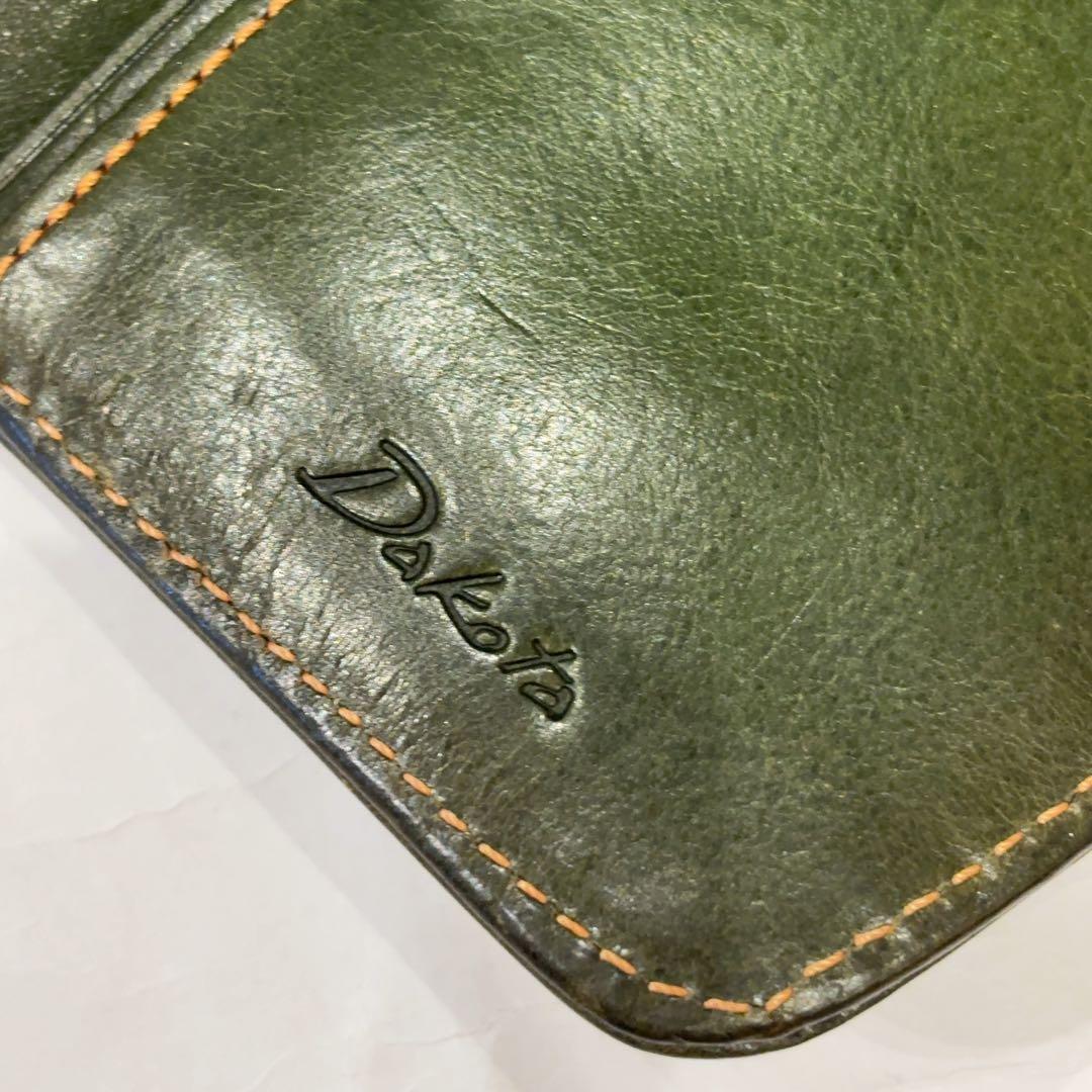 新品　ダコタ　リリーヴォ　二つ折り　財布　グリーン　牛革