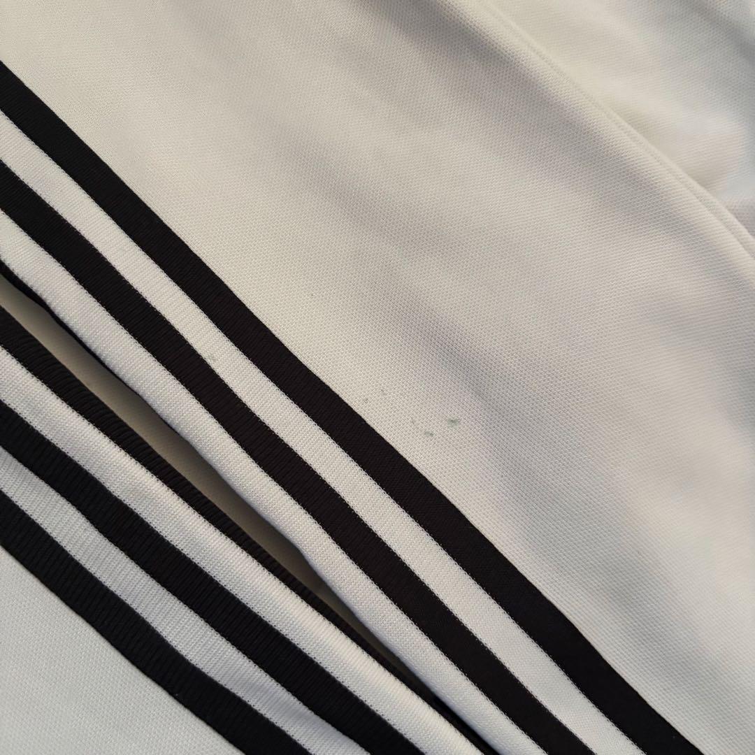 00s adidas アディダス　トラックジャケット　白黒　短丈　タイト　y2k