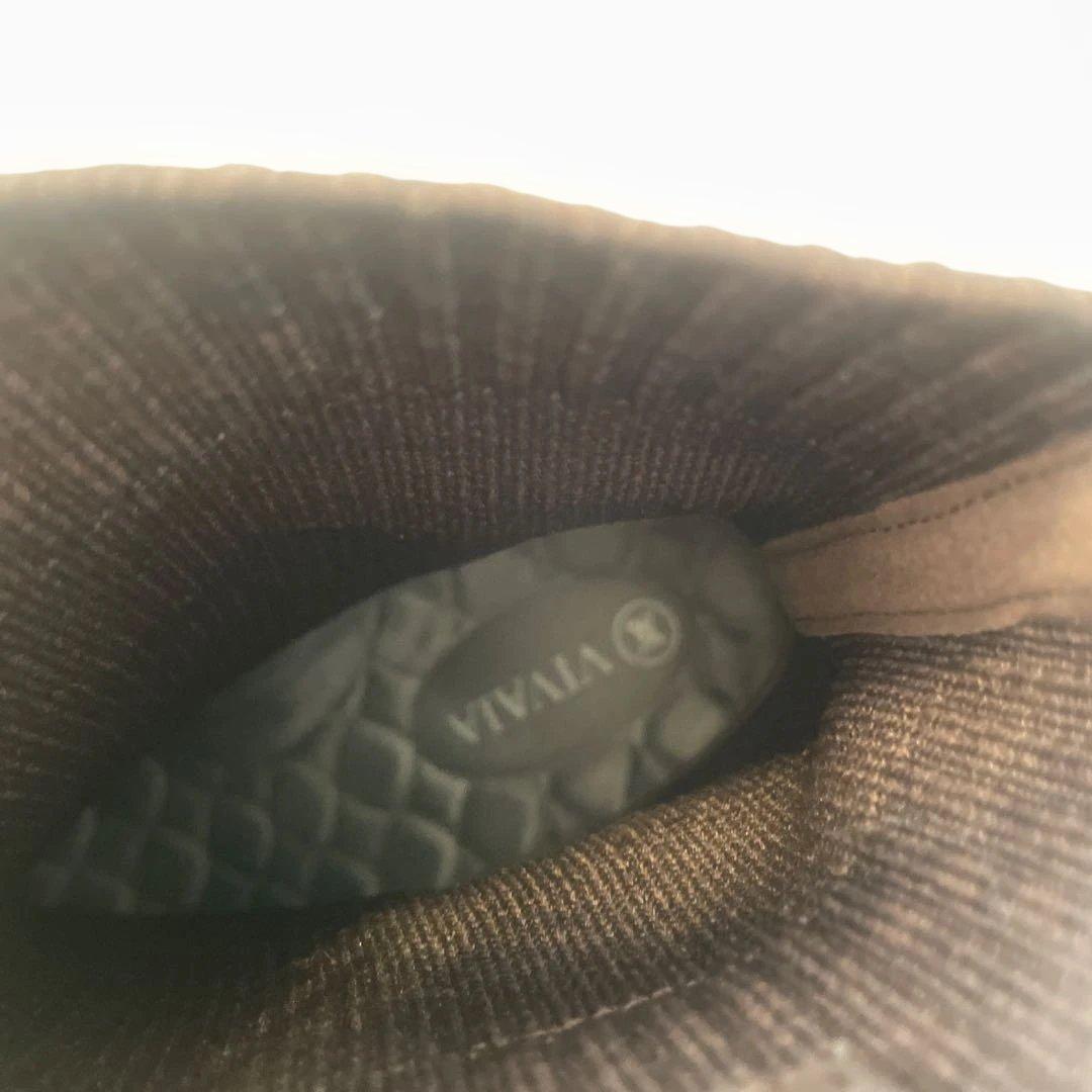 美品❤️VIVAIA サイドゴアブーツ　スクエアトゥ　撥水加工　ブラウン　22.5