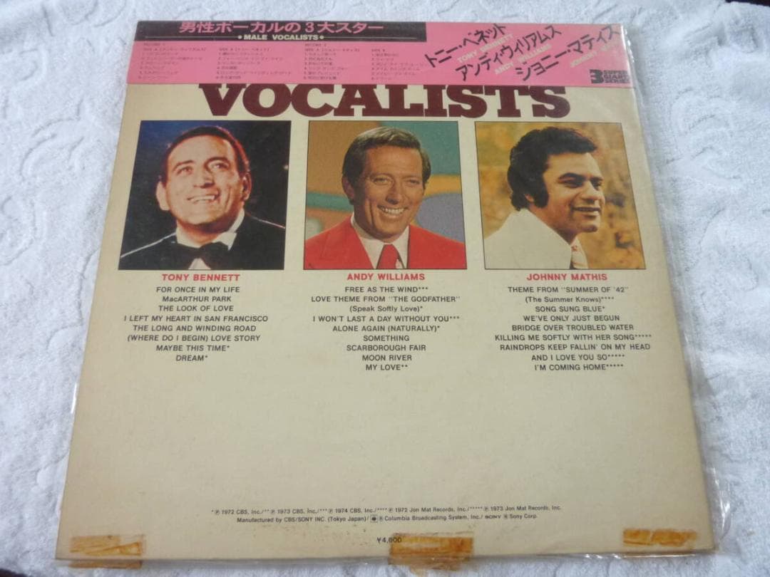 男性ボーカルの3大スター　TONY BENNETT ANDY WILLIA..F