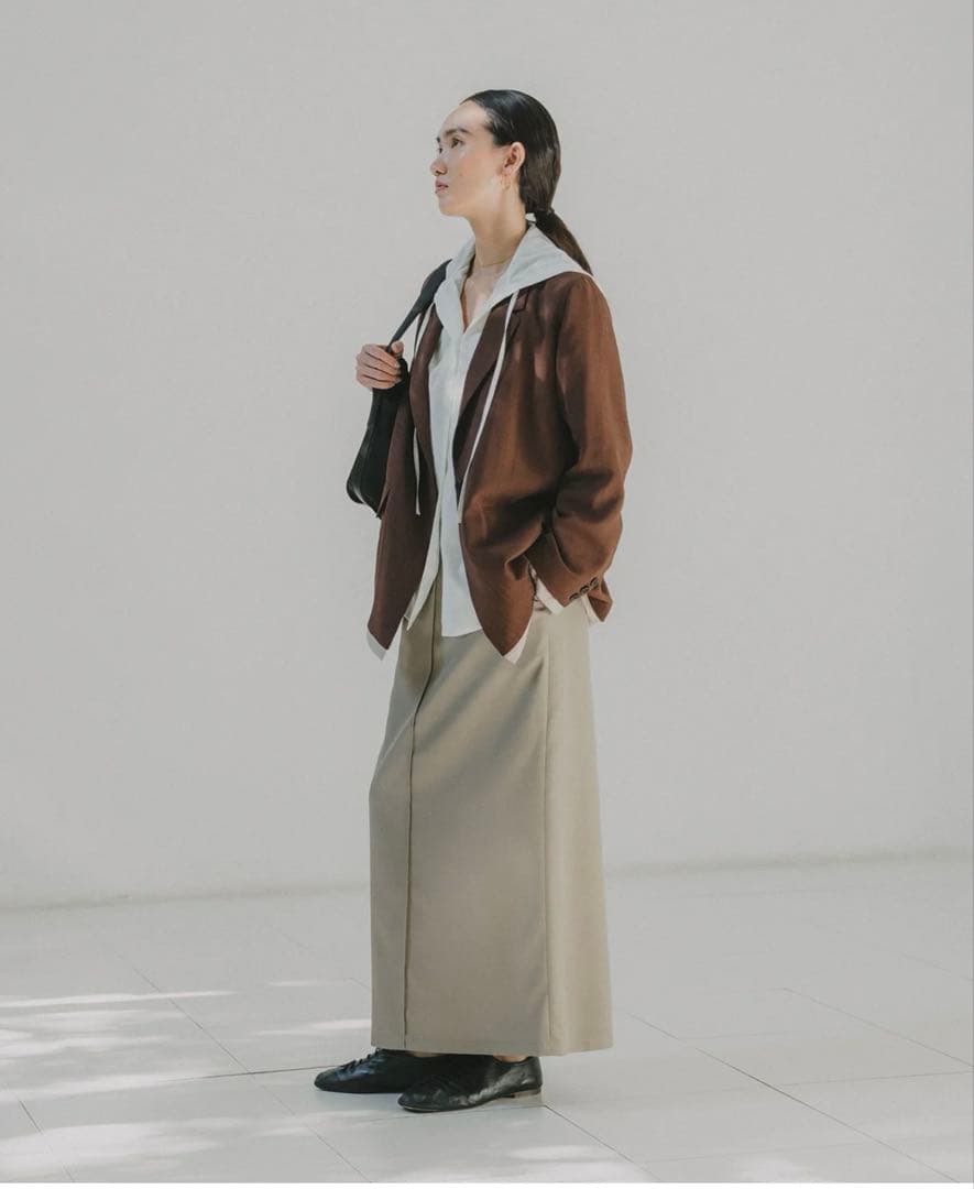 crewre レイヤードシアージャケット　copper brown 2