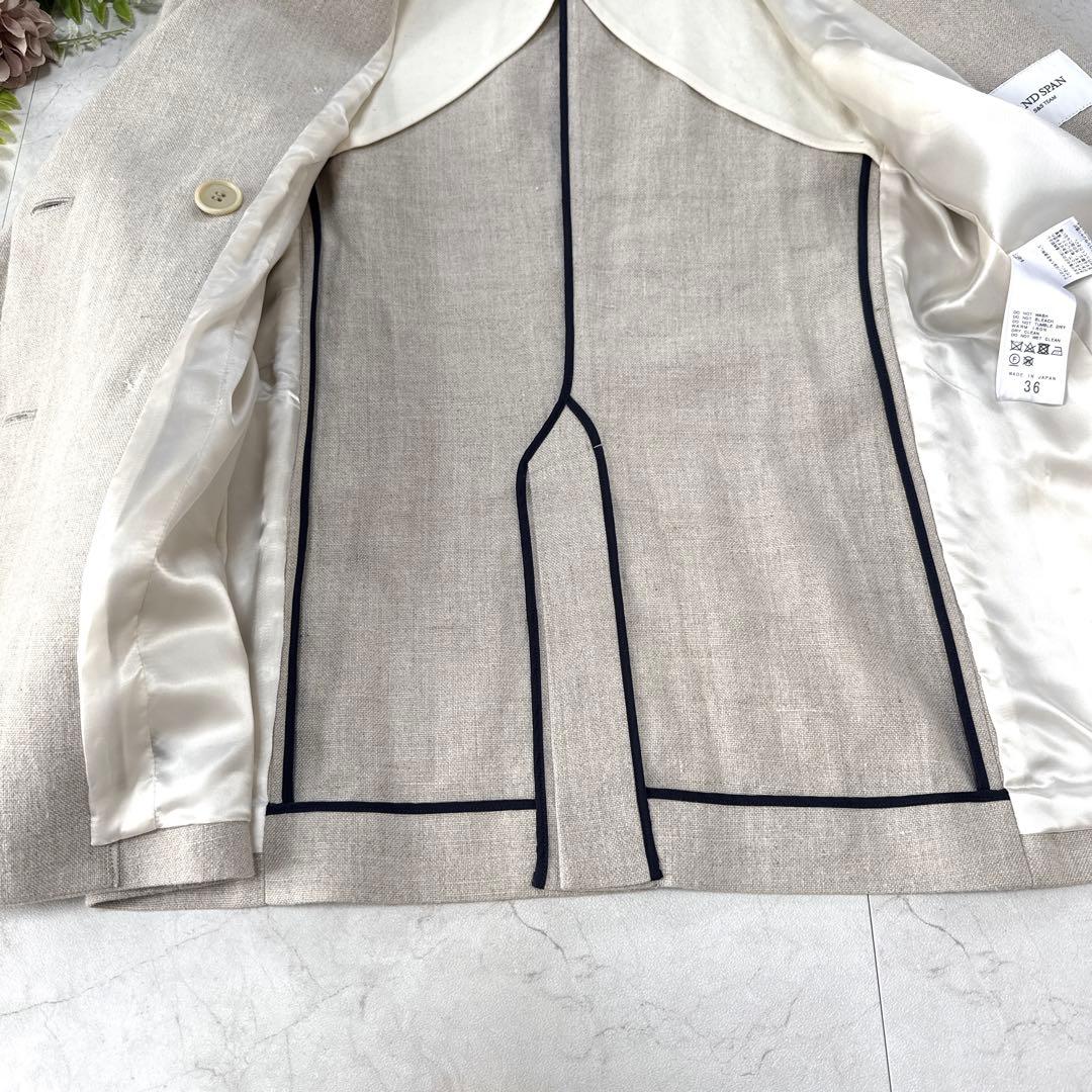 美品⭐︎Spick&Span ダブルブレスト リネンジャケット　36サイズ
