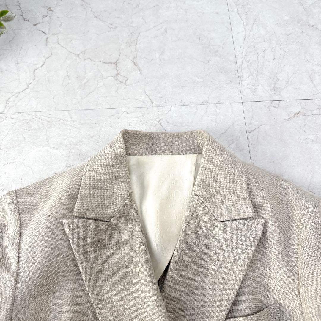 美品⭐︎Spick&Span ダブルブレスト リネンジャケット　36サイズ