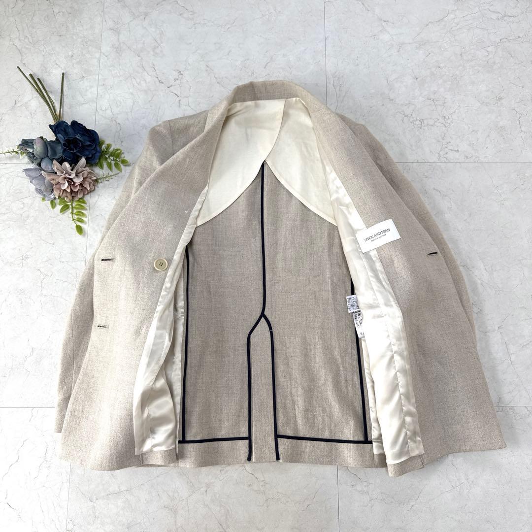 美品⭐︎Spick&Span ダブルブレスト リネンジャケット　36サイズ
