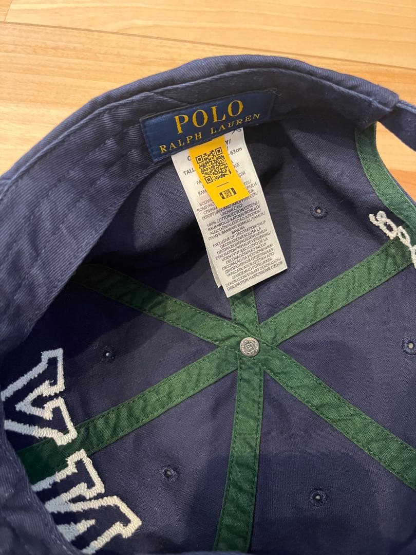 Polo NYロゴ刺繍 ベースボールキャップ ネイビー